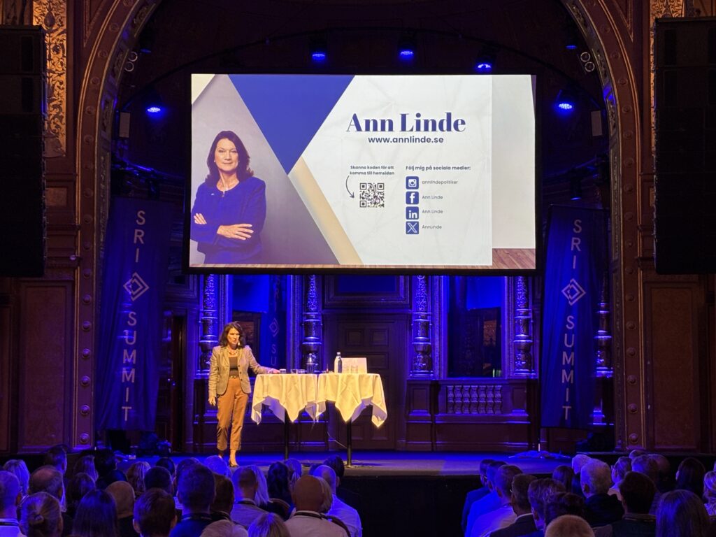 Ann Linde på SRI Summit