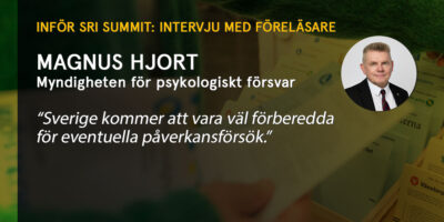 Inför SRI Summit: Magnus Hjort (MPF) om riksdagsvalet och valpåverkan